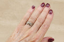 A Bold Sterling Silver Rope Design Band Ring