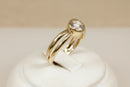 9ct Gold & CZ Solitaire Ring
