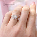 18ct White Gold Heart Cut Diamond 1.00ct Ring
