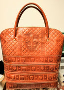 Vintage leather large capacity handbag
