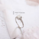 18ct White Diamond Halo Cluster Ring 0.64ct