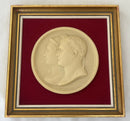 Napoleon Bonaparte and Marie Louise, Portrait Profile Plaque, After Andrieu.