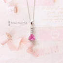 Handmade 18ct White Gold Pink Tourmaline & Diamond Pendant