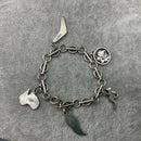 Australian silver and opal bracelet