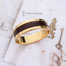 Rare Vintage 1973 GROSSE Germany Burgundy Leather & Gold Plated Bangle Dior Era