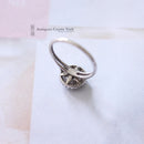 9ct White Gold Diamond Flower Halo Cluster 0.50ct