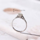 Vintage 18ct White Gold Diamond Solitaire 0.60ct