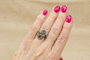 An Art Deco Silver & Marcasite Ring