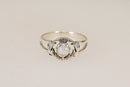 Finely Made Scottish Design Sterling Silver & Moonstone Ring