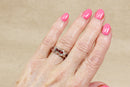 Silver & Red Crystal Ring