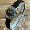 Omega Genève Automatic Ladies Watch | Aubergine Sunburst Dial | Cal. 584 | 1973 Vintage Swiss Watch