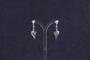 Beautiful Silver & Welsh Gold Overlay Harp Drop Earrings by Clogau - Boxed