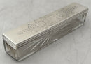 Victorian Silver and Cut Glass Dressing Table Box. London 1848 John Howes. 1.3 troy ounces.