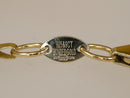 Stylish Sterling Silver & 9ct Bonded Gold Flat Curb Chain – 20½ Inches
