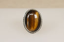 Impressive Silver Tiger’s Eye Statement Ring