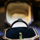 18ct White Gold Fancy Cut Heart Shape Diamond (0.42ct) Solitaire Ring Size Q