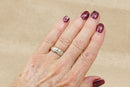 Elegant Sterling Silver & Diamond Band Ring – Stamped DIA & 925
