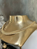 Vintage Grosse 1966 (Dior Designer) Gold Plate Woven Chain Necklace