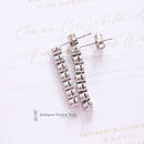 Handmade 18ct White Gold Diamond Drop Earrings 0.77ct