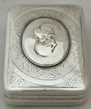 Vice Admiral Horatio Nelson, 1st Viscount Nelson, Silver Portrait Snuff Box. Birmingham 1805 William Pugh. 1.6 troy ounces.