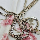 Large Vintage Silver 'Flowers of the UK' Locket on 24" Chain