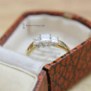 18ct Princess Cut Diamond 0.54ct Three Stone Ring