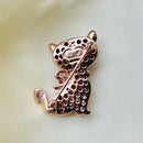 Butler and Wilson Cat with Pink Bow Brooch