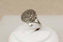 Stylish Art Deco Silver & Marcasite Statement Ring