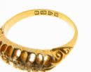 Edwardian 18ct Gold 5 Stone Diamond Ring 0.30 Carat Original Box
