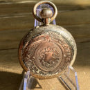 Antique 14ct Gold Ladies Pocket Watch c.1890 Swiss – Ornate Enamel Dial – 36mm