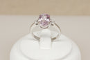 Beautiful 18ct White Gold Kunzite & Diamond Ring – Birmingham Hallmarked
