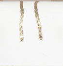 Stylish Vintage Italian Sterling Silver Gilt Plaited Necklace