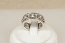 Silver & CZ Openwork Full Eternity Ring