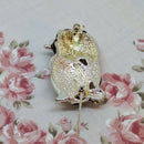 Enamelled Christmas Penquin Brooch