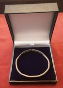 A Viking Ladies Soild Silver , Barley Sugar Twist Style Bracelet.
