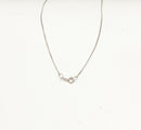 9ct White Gold Smoky Citrine & Diamond Pendant & Chain