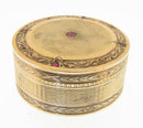 French 19thC Sterling Silver Gilt Gem Set Box Object De Vertu