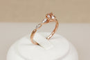 Gorgeous 9ct Rose Gold Morganite & Diamond Ring – Birmingham Hallmarked