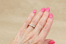 Silver & 5 Stone Crystal Ring