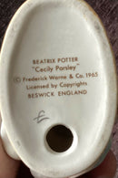 Beswick Beatrix Potter figurine Beswick Cecily Parsley Figurine BP3 Beswick Rabbit figurine