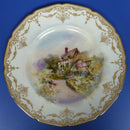 Royal Doulton Heavy Gilded Cabinet Plate Signed by J Hughs - C1920