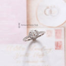 18ct White Gold Diamond Halo Cluster Ring 0.76ct