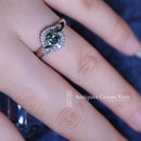 Platinum Pt900 Alexandrite Baguette Cut Diamond Crossover Ring With GIA Certificate Size L