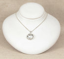 Vintage Silver & Large Rock Crystal Pendant with Chain