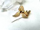 Vintage Christian Dior Gold Plated Bow Brooch