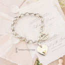 Links of London Sterling Silver Heart Charm Bracelet – Professionally Polished