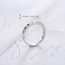 18ct White Gold Sapphire & Diamond Half Eternity Ring