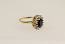 18ct Gold Sapphire & Diamond ‘Diana’ Ring, Certified