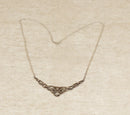 Elegant Art Deco Sterling Silver & Marcasite Necklet /