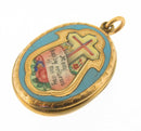 Victorian 9ct Gold and Enamel Back and Front Locket Pendant